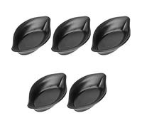 Cabilock 5-Piece Ceramic Sauce Dipping Bowls Set 5.12X2.76X1.18 Inch Stackable Condiment Plates for Soy Sauce Vinegar Spices Ideal for Home Kitchen BBQ Picnic