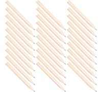 Cabilock 50 pcs Mini Wooden Short Round Pencils Khaki Hb Classroom Writing Drawing Tool for Students Artists
