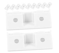 Cabilock 50 Sets Shaped Right Angle Brackets Thickened Plastic Connecting Brackets with Cover for Furniture Support for Cabinets Bookshelves and Partition Walls