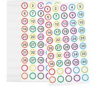 Cabilock 50 Sheets Stickers Self-Adhesive Clear Labels for Office School Organization Strong Adhesion Practical Classification Tags