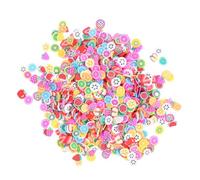 Cabilock 5000pcs Colorful Fruit Nail Slice Stickers for Nail Art DIY Decoration Mixed Watermelon Orange Strawberry Lemon Grape Pineapple Patterns Tiny Decals for Natural and Artificial