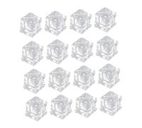 Cabilock 50pcs Acrylic Fake Ice Cubes Artificial Ice Cube Reusable Fake Photography Props Decorative
