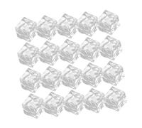 Cabilock 50pcs Acrylic Fake Ice Cubes Irregular Square Artificial Ice Cubes for Photography Props Fish Tank Decoration Reusable Lightweight
