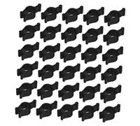 Cabilock 50pcs Black Plastic Lotion Pump Clip Lock for Cleansing Oil Bottle Pump Collar Reusable Travel Toiletry Dispenser Accessory Compatible with Shampoo