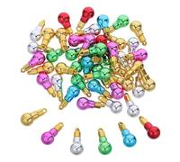 Cabilock 50pcs Christmas Light Bulb Charms Plastic Hanging Ornaments for Jewelry Making and DIY Crafting Holiday Party Favor Pendants and Wreath Supplies Random Color