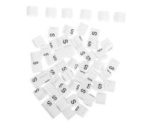 Cabilock 50pcs Clothes Hanger Marker Blank Clothing Tag Buckle Plastic Garment Size Markers for Snap Labels White (s)