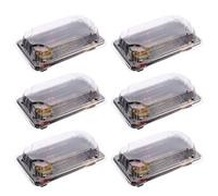 Cabilock 50Pcs Disposable Sushi Packing Box with Clear Lids, Portable Food Storage Containers Bento Carrier Containers, Take Out Sushi Platter Tray for Cake Dessert Fruit Salad