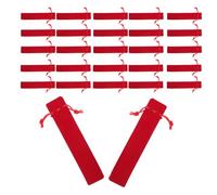 Cabilock 50pcs Drawstring Pen Pouch Lint Soft Protective Sleeve for Writing Tools Fountain Pen Case Stationery Storage Case Small Pencil for Office School