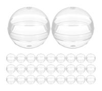 Cabilock 50pcs Fillable Clear Balls Transparent Capsules for Vending Machines Party Favors DIY Crafts and Prize Storage Round Baubles for Easy Access and Display