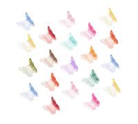 Cabilock 50pcs Mini Butterfly Hair Clips for Women and Plastic Small Claw Clips in Assorted Gradient Colors Cute Tiny Hair Accessories for Creative Styling and Securing Bangs