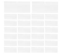 Cabilock 50pcs Mini PVC Sign Display Holder with Horizontal Vertical Placement, Reliable Small Price Tag Label Stand for Supermarkets and Shopping Centers, Compact Plastic Shelf Sign Holder