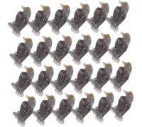 Cabilock 50pcs Mini Resin Black Crow Figurines Luminous Halloween Decor Tiny Sturdy Resin Crow Statues for Gothic Party Scene Collectible Garden Ornaments