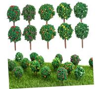 Cabilock 50pcs Miniature Model Building Trees Multi Color Plastic Landscape Scenery Plants for Railway Layouts Fairy Garden Dollhouse Decoration Realistic Textured Artificial Greenery
