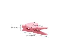 Cabilock 50pcs Pink Heart-Shaped Office Memo Clips Wooden Mini Paper Photo Card Holders Smooth Finish Desktop Organizers for Paperwork and Placecards