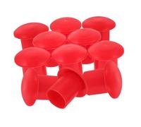 Cabilock 50pcs Plastic Rebar Caps Red Mushroom Safety End Covers Construction Rebar Protective Accessories Material