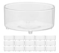 Cabilock 50pcs Plastic Tea Light Candle Cups High Transparency Design round Shape Portable Candle Holders and Daily Life Safe and Stable Structure for Christmas and Valentines