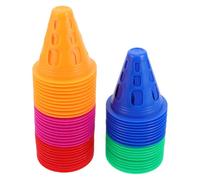 Cabilock 50pcs Roller Skating Practice Cones Replacement Soft Skating Road Markers in Colors for Sports Schools and Community Use