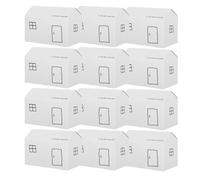 Cabilock 50pcs Small Folding Box House Shaped Treat Box for Wedding Candy Birthday Party Craft Supplies White for Party Favors