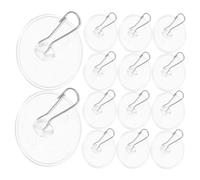 Cabilock 50pcs Transparent Self Adhesive Ceiling Hooks Removable Sticky Hooks for No Drill Hanging of Lanterns Decorations and More Versatile for Tile