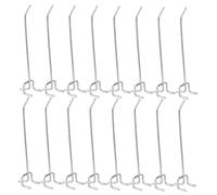 Cabilock 50Pcs Triangular Hole Board Hanging Hooks Long Iron Hooks for Door Hanging Bags Towels Clothing Keys Storage for Bathroom Kitchen Office Cupboard
