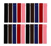 Cabilock 50pcs Velvet Drawstring Pen Pouch Set, Slim Pencil Holder Case for Students and Teachers, Multi-Color Pen Storage Bags for School and Office Use