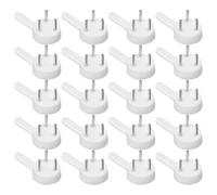 Cabilock 50pcs White Invisible Picture Frame Hangers with Plastic and Iron Material, Easy Installation Non Trace Wall Hooks for Hanging Clocks and Keys in Homes Or Classrooms