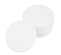 Cabilock 50pcs White Round Ceiling Plate Covers PP Material Flat Blank Ceiling Box Outlet Caps for Cable Management Home Office Electrical Box Organization