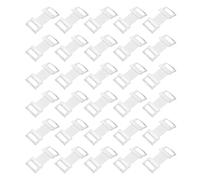 Cabilock 50pcs with Aluminum Alloy Fastening Clips for Firm Support and Replacement Use at Home, Silver Fiber Wraps for Compression and Secure Fit