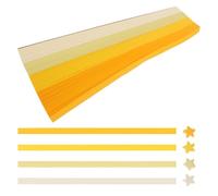 Cabilock 5400Pcs Double Sided Origami Star Paper Strips in Gradient Yellow Handmade DIY Folding Paper for Star Crafts Party Decorations and Elegant Enhancements