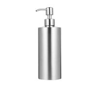Cabilock 550ml Stainless Steel Soap Dispenser, Large Metal Hand Wash Pump Bottle for Bathroom Kitchen Sink, Rust Proof Refillable Washing Up Liquid Container (Silver)