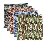 Cabilock 5Pcs 100% Cotton Camouflage Quilting Fabric 48X48Cm Pre-Cut Squares for Patchwork DIY Sewing Crafts, Quilting Cotton Cloth Suitable for Handmade Quilts and Craft Projects