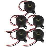 Cabilock 5Pcs -20-B Active Piezo Buzzer 12V Electronic with 2-Wire Leads for Circuit Alarm and Electronic Tone Signaling in Electrical Applications