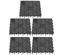 Cabilock 5pcs Aquarium Divider Plates Tank Bottom Filter Grid Plastic Ventilated Breathable Black for Fish Tank Raising Fish