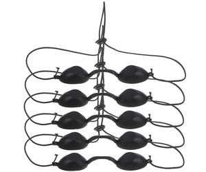 Cabilock 5pcs Black Safety Eye Patch Shades for Skin Care and Beauty Machine Use, Pvc Material Shading Effect to Protect Your Eyes from Infrared and LED Light