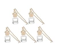 Cabilock 5pcs Car Hanging Perfume Diffuser Bottle Empty Air Freshener for Cars Small Aromatherapy Bottles Lightweight Fragrance Diffuser for Office Bathroom and More