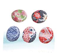 Cabilock 5pcs Ceramic Chopstick Holder Elegant Japanese Style Rest for Chopsticks Spoons Forks Random Floral Patterns for Home Dining and Gifting