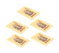 Cabilock 5pcs Chinese Copper Protection Amulet Cards for Wallet Necklace Horse Year Feng Shui Taisui Design Wear Resistant Traditional for Fortune and Personal Confidence