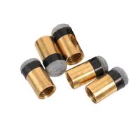 Cabilock 5pcs Copper and Imitation Leather Cue Tips 10mm Replacement with Easy Installation and Loose Screw Solution for Versatile Players and Billiard Enthusiasts in Pool and Snooker Games