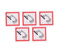 Cabilock 5pcs Corrosive Safety Warning Stickers Self-adhesive Chemical Labels Paper Material for Harsh Environments Quick Application and Removal for Hazardous Substance Identification