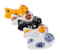 Cabilock 5pcs Creative Ceramic Chopstick Holder Decorative Japanese Style Cute Cat Design Chopstick Rest for Spoons and Cutlery Compact and Portable Tableware Support Bracket in Multiple