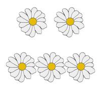 Cabilock 5pcs Daisy Flower Brooch Pins for Women Elegant Floral Alloy Lapel Pins Lightweight and Comfortable to Wear for Dresses and Bags at Weddings and Parties