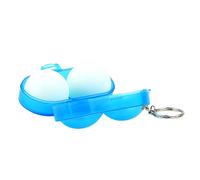 Cabilock 5pcs Empty Pong Boxes Table Tenis Ball Box Pe 2 Slots Easy to Attach to Bags Protect Balls from Squeeze Home Sports Supply Random Color