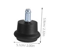Cabilock 5pcs Fixed Swivel Caster Wheels with Anti-slip Pads for Office Chair Feet Stable Stationary Castors for Executive Gaming Chairs and Stools Easy Snap-in Installation Floor
