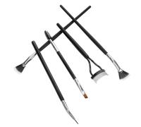 Cabilock 5pcs Folding Fan Shaped Eyelash Brush with Angled Lower Lash Brush for Precise Mascara Application and Eyebrow Grooming Soft Bristles for Lengthening Lashes and Multiuse Makeup