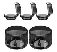 Cabilock 5pcs Gas Stove Knob Safety Covers Plastic Protector with High Temperature Resistance and Efficient Oil Protection for Burners and Hob Knobs for Cooking Area and Daily Stove Care