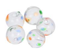 Cabilock 5pcs Glass Beads for Wind Chime Making Lightweight and Easy to String Round Glass Beads for Craft Projects Bright for DIY Wind Chime Accessories