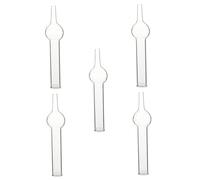 Cabilock 5Pcs Glass Drying Tubes Single Ball Chemical Drying Tubes Laboratory Supplies for School Experiments Borosilicate Material