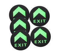 Cabilock 5pcs Glow the Dark Exit Stickers Adhesive Emergency Decals for Fast Evacuation Safety Floor Indicators for Shopping Malls