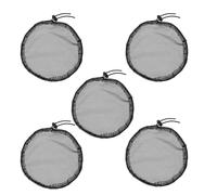 Cabilock 5pcs Mesh Wig Net - Reusable Black Weaving Net Cap For Women - 5.89" Drawstring Hairnets Caps For Wig Making Hair Processing Ponytail Hair Bun Salon Use