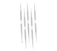 Cabilock 5Pcs Nail Art Manicure Pens Dual-Head Stainless Steel Dotting Tools for Nail Design and Salon or Home Use